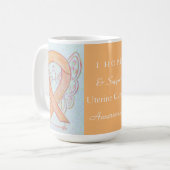 Bewustmaking van baarmoederhalskanker Ribbon Angel Koffiemok (Voorkant links)