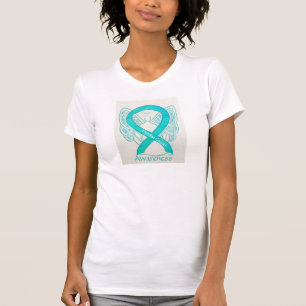 Bewustmaking van baarmoederhalskanker Ribbon Angel T-shirt