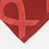 Bewustmaking van bloedkanker Ribbon Soft Fleece Bl (Hoek)