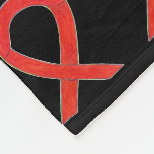 Bewustmaking van bloedkanker Ribbon Soft Fleece Bl (Hoek)