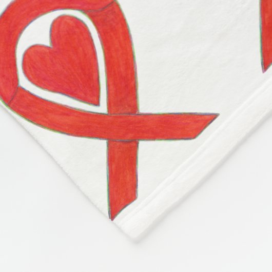 Bewustmaking van bloedkanker Ribbon Soft Fleece Bl (Hoek)