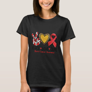 Bewustmaking van bloedkanker Vredesliefhebbers Roo T-shirt