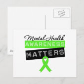 Bewustmaking van de geestelijke gezondheid briefkaart (Voorkant / Achterkant)