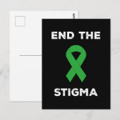 Bewustmaking van de geestelijke gezondheid Einde s Briefkaart (Voorkant / Achterkant)