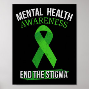 Bewustmaking van de geestelijke gezondheid Einde s Poster