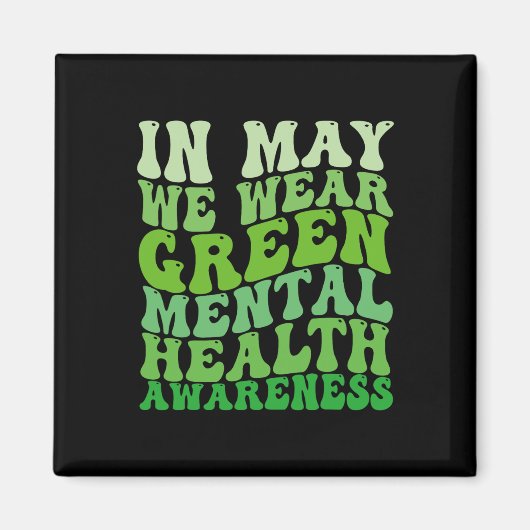 Bewustmaking van de geestelijke gezondheid in mei  magneet (Voorkant)