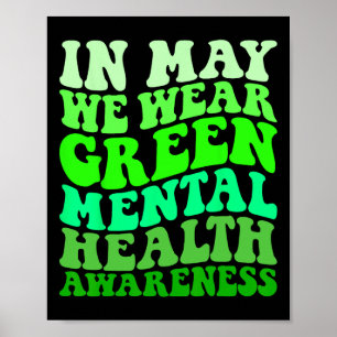 Bewustmaking van de geestelijke gezondheid in mei  poster
