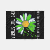 Bewustmaking van de psychische gezondheid beëindig fleece deken (Voorkant (Horizontaal))