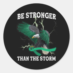 Bewustmaking van de psychische gezondheid Eagle Br Ronde Sticker