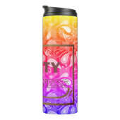 Bewustmaking van de veiligheid Rode Tekst Gele Gre Thermosbeker (Geroteerd rechts)