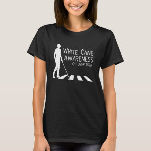 Bewustmaking van de White Cane Safety Day Visueel  T-shirt