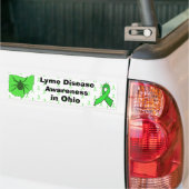 Bewustmaking van de ziekte van Lyme bij Ohio Bumpe Bumpersticker (Op Truck)