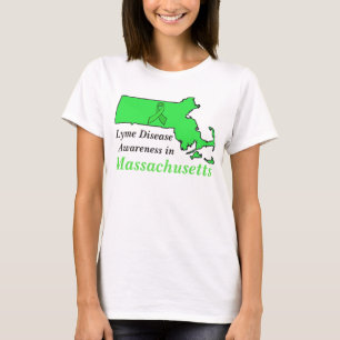 Bewustmaking van de ziekte van Lyme in Massachuset T-shirt