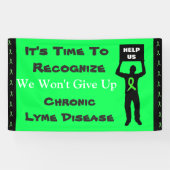 Bewustmaking van de ziekte van Lyme We geven geen Spandoek (Horizontaal)