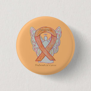Bewustmaking van endometrieke kanker Koolstofpinne Ronde Button 3,2 Cm