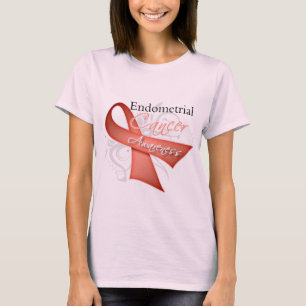 Bewustmaking van endometrieke kanker met rollint t-shirt