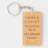 Bewustmaking van endometrieke kanker Perziklint Sl Sleutelhanger (Voorkant)