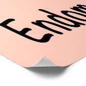 Bewustmaking van endometrieke kankervlinder poster (Hoek)