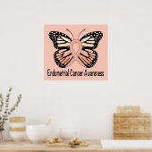 Bewustmaking van endometrieke kankervlinder poster (Keuken)