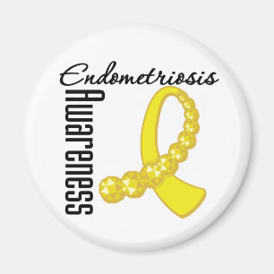 Bewustmaking van endometriose Gemstone Ribbon Magneet