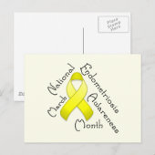 Bewustmaking van endometriose Maand Licht Briefkaa Briefkaart (Voorkant / Achterkant)