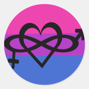 Bewustmaking van het biseksuele Symbool Pride Stic Ronde Sticker