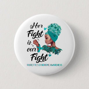 Bewustmaking van het Syndrome van Tourette Haar st Ronde Button 5,7 Cm