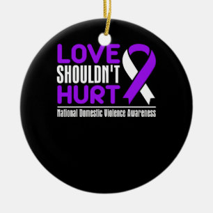Bewustmaking van huiselijk geweld - Liefde mag gee Keramisch Ornament