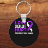 Bewustmaking van huiselijk geweld - Liefde mag gee Sleutelhanger (Voorkant)