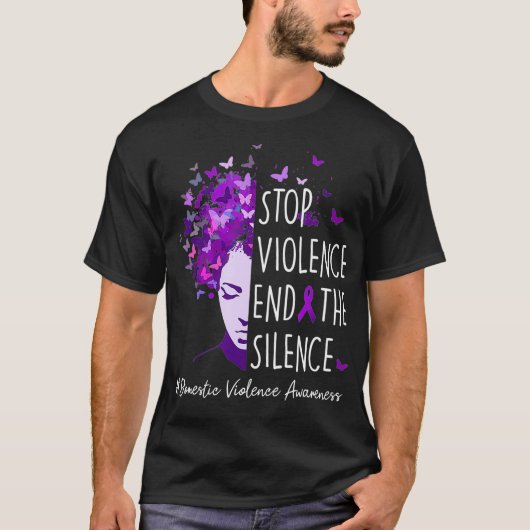 Bewustmaking van huiselijk geweld Stop geweld tege T-shirt (Voorkant)