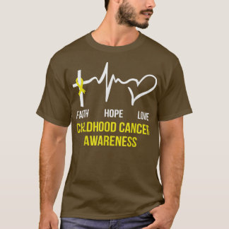 Bewustmaking van kinderkanker Faith Hope Love 311 T-shirt