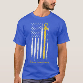 Bewustmaking van kinderkanker in een vlag 784 t-shirt
