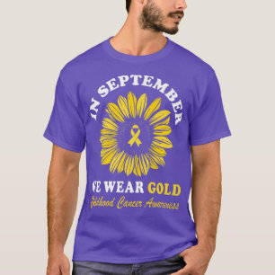 Bewustmaking van kinderkanker in september Draag w T-shirt
