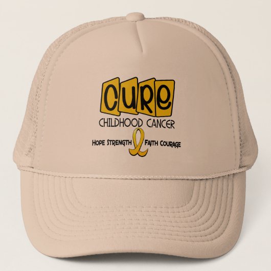 Bewustmaking van kinderkanker trucker pet (Voorkant)