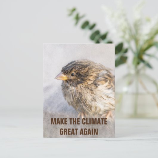 Bewustmaking van klimaatverandering briefkaart (Staand voorkant)