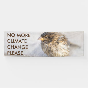 Bewustmaking van klimaatverandering spandoek