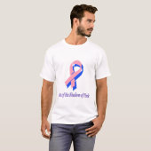 Bewustmaking van mannelijke borstkanker t-shirt (Voorkant volledig)