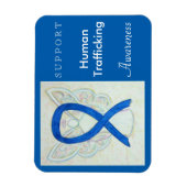 Bewustmaking van mensenhandel Ribbon Angel Magnet Magneet (Verticaal)