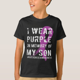 Bewustmaking van overdosering Geheugen van Paars z T-shirt