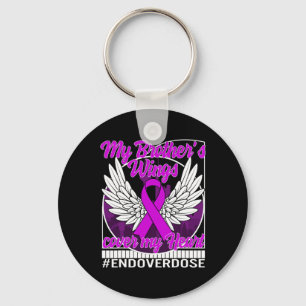 Bewustmaking van overdosering Mijn broer's Wings H Sleutelhanger