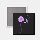 Bewustmaking van Paarse lint-pancreaskanker Magneet (Voorkant / Achterkant)