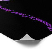 Bewustmaking van Paarse lint-pancreaskanker Poster (Hoek)