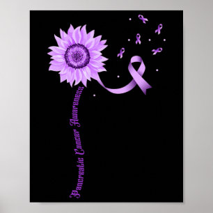 Bewustmaking van Paarse lint-pancreaskanker Poster