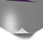 Bewustmaking van Paarse lintondersteuning Foto Afdruk (Hoek)