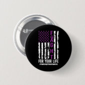 Bewustmaking van Paarse ribb bij overdosering Ronde Button 5,7 Cm (Voorkant /achterkant)