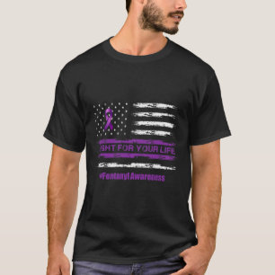 Bewustmaking van Paarse ribb bij overdosering T-shirt