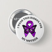 Bewustmaking van pancreaskanker | Ik heb dit lint  Ronde Button 5,7 Cm (Voorkant /achterkant)