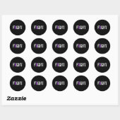 Bewustmaking van pancreaskanker militaire stijl R Ronde Sticker (Vel)