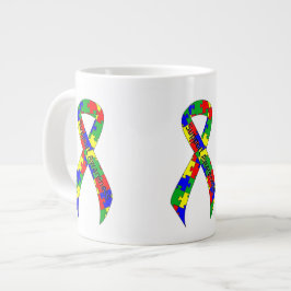 Bewustmaking van Puzzle Ribbon Jumbo Mok