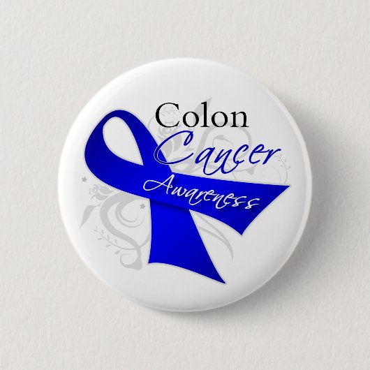 Bewustmaking van scrolllint Colon Cancer Ronde Button 5,7 Cm (Voorkant)